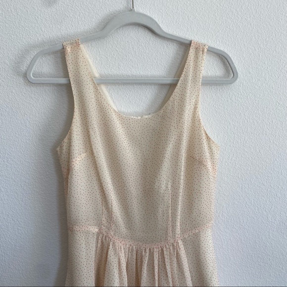 Modcloth Vintage Style Midi Dress - Cream + Light Pink - EUC - Picture 2 of 12